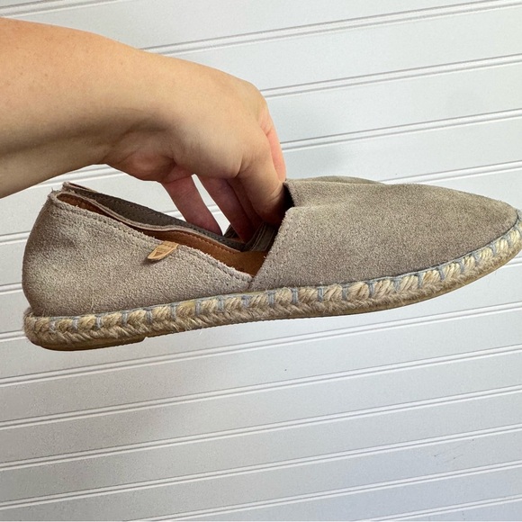Verbenas Carmen Soft Suede Leather Taupe Slide On D'Orsay Espadrille Flats EU 39 - Picture 8 of 12